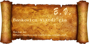 Benkovics Viktória névjegykártya